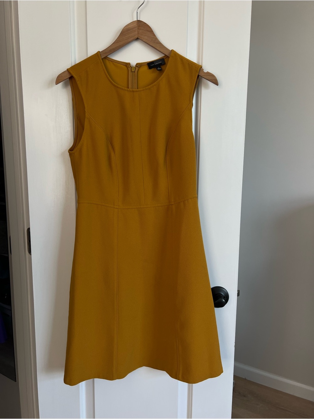 The Limited Sleeveless Mustard Yellow A-Line Dress